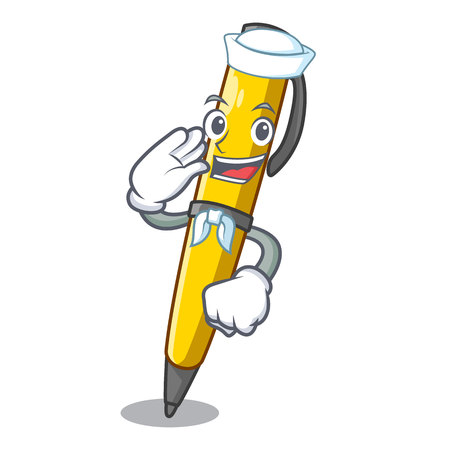 Sailor pen can be used for mascot vector illustrationのイラスト素材