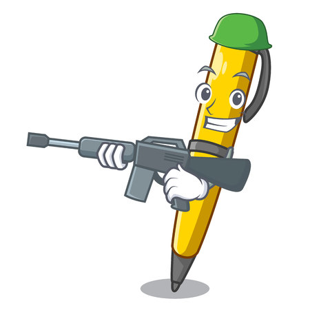 Army pen can be used for mascot vector illustrationのイラスト素材