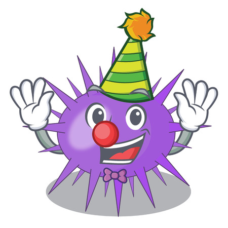 Clown sea urchin isolated on a character vector illustrationのイラスト素材