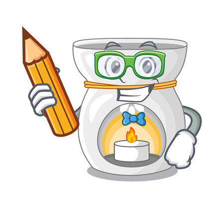 Student therapy aroma lamp and candle character vector illustrationのイラスト素材