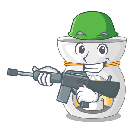 Army aroma lamp in a cartoon versions vector illustrationのイラスト素材