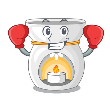 Boxing aroma lamp in a cartoon versions vector illustrationのイラスト素材