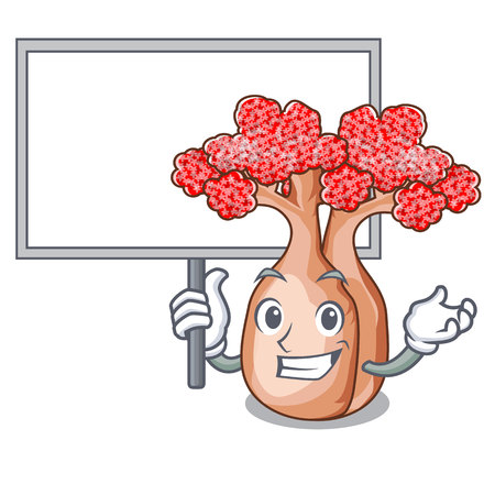 Bring board bottle tree in rose shape cartoon vecto illustrationのイラスト素材