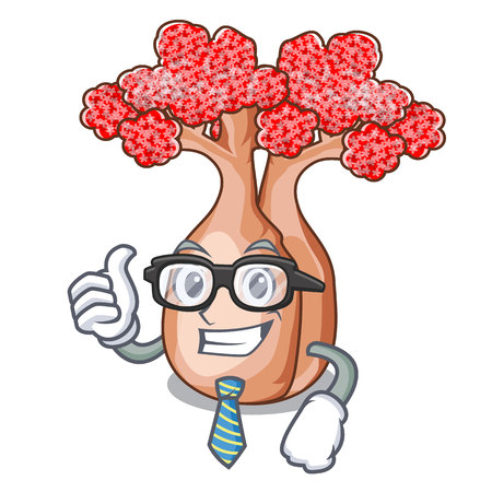 Businessman hand bottle tree in rope character vector illustrationのイラスト素材