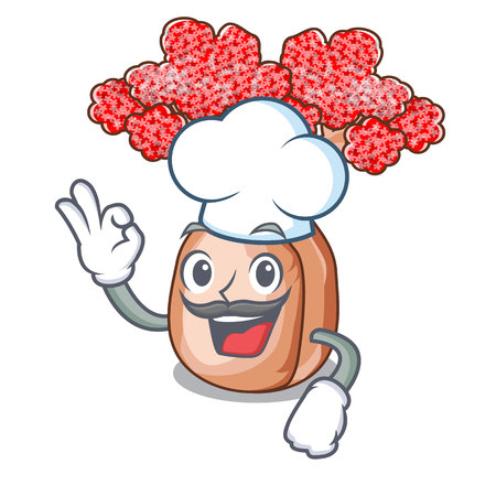 Chef hand bottle tree in rope character vector illustrationのイラスト素材