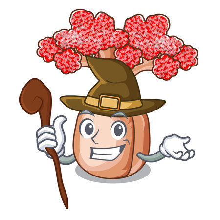 Witch plateau on of mascot bottle trees vector illustrtionのイラスト素材