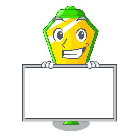 Grinning with board lamps post collection in a cartoon vector illustrationのイラスト素材
