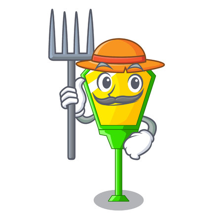 Farmer lamps post collection in a cartoon vector illustrationのイラスト素材