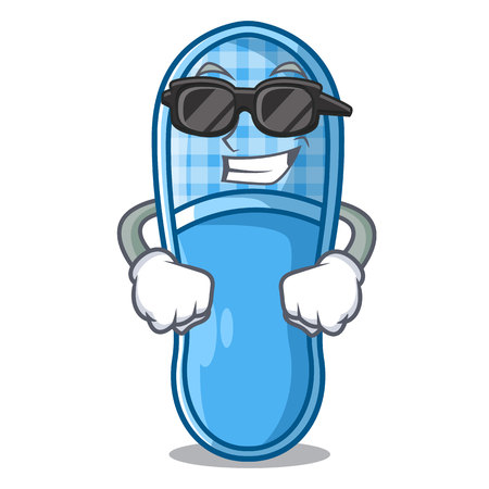 Super cool slippers for sleep isolated on mascot vvector illustrationのイラスト素材