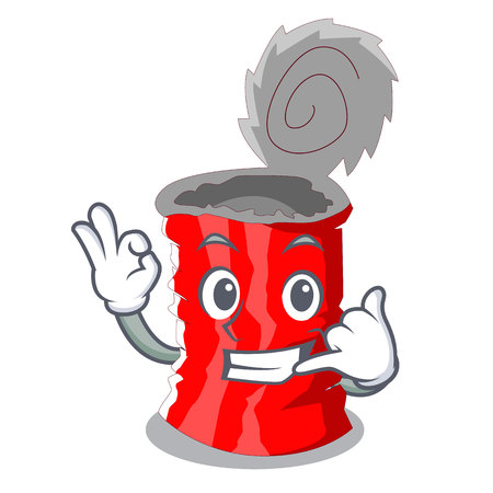Call me tincan ribbed metal character a canned vector illustrationのイラスト素材