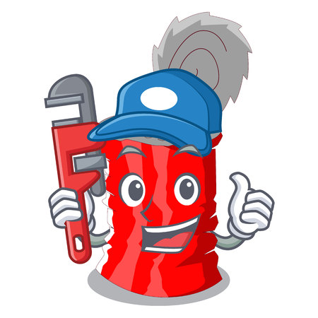 Plumber tincan ribbed metal character a canned vector illustrationのイラスト素材