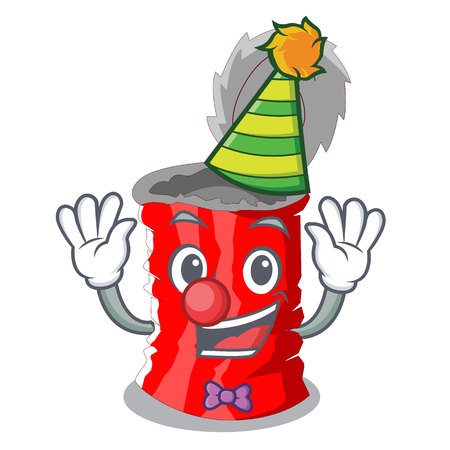 Clown tincan ribbed metal character a canned vector illustrationのイラスト素材