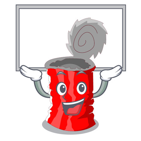 Up board Tin can shape on a cartoon vector illustrationのイラスト素材