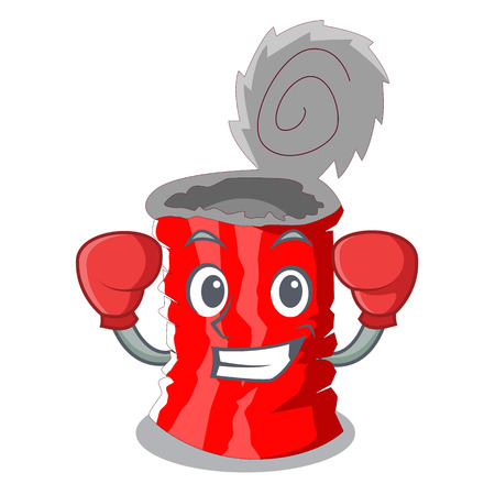 Boxing Tin can shape on a cartoon vector illustrationのイラスト素材