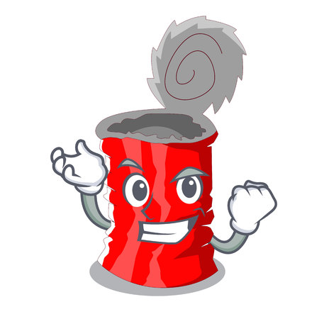 Successful tin can isolated on a mascot vector illustrationのイラスト素材