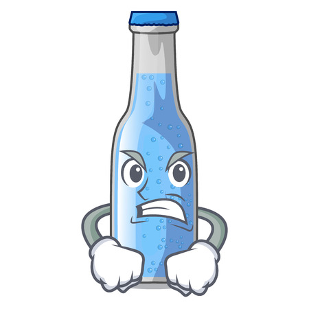 Angry glass of soda water on character vector illustrationのイラスト素材
