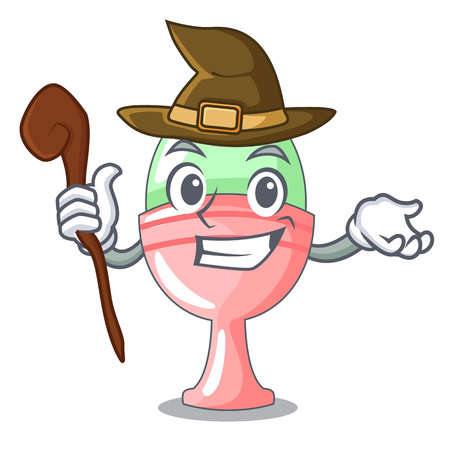 Witch boiled organic chicken egg in cartoon vector illustrationのイラスト素材