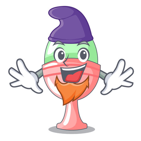 Elf boiled egg cup isolated on mascot vector illustrationのイラスト素材