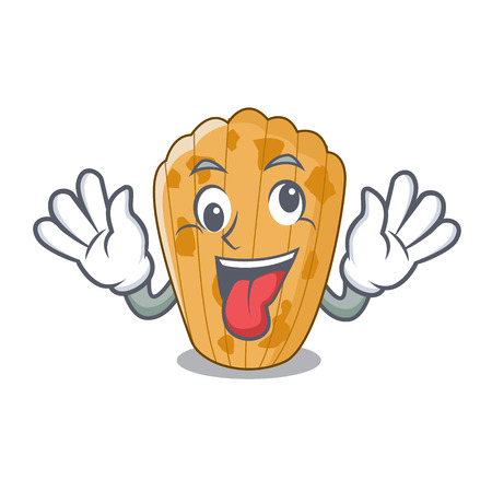 Crazy cake madeleine in shape homemade cartoon vector illustrationのイラスト素材