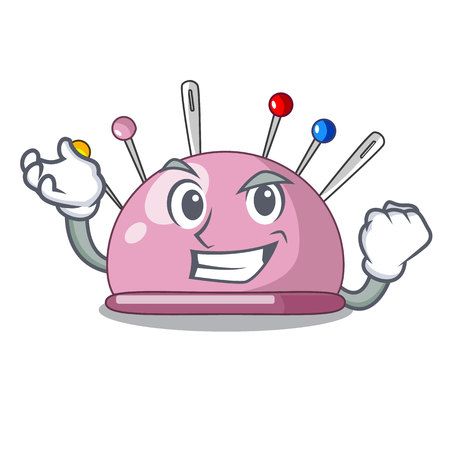 Successful pincushion with a character needles icon vector illustrationのイラスト素材