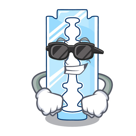 Super cool razor blade a on shape cartoon vector illustrationのイラスト素材