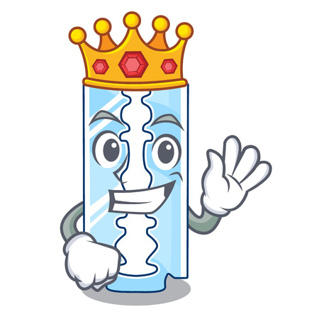 King disposable razor character on wooden table vector illustrationのイラスト素材