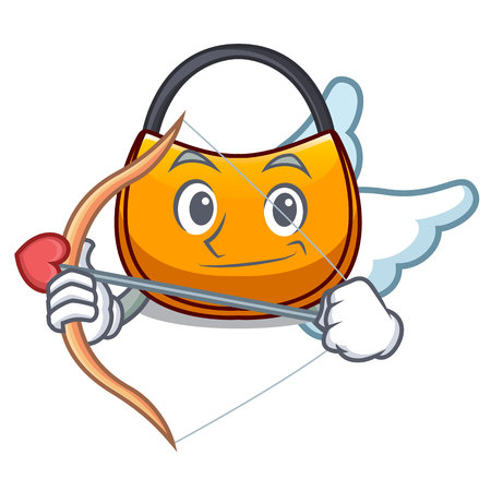 Cupid female hobo bag isolated on mascot vector illustrationのイラスト素材