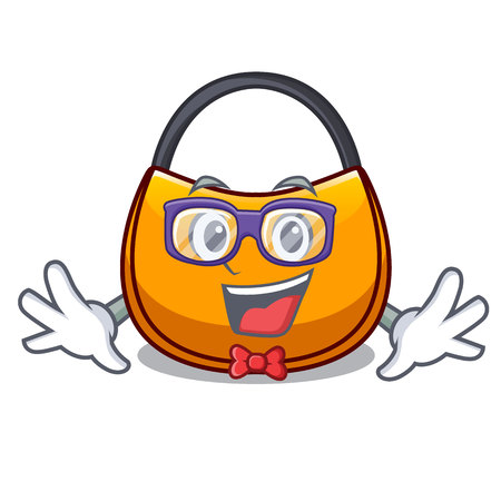 Geek beautifully hobo bag on character funny vector illustrationのイラスト素材