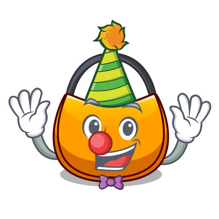 Clown hobo bag shape on a cartoon vector illustrationのイラスト素材
