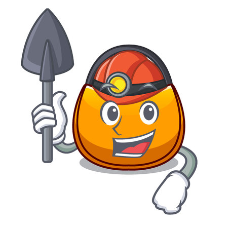 Miner hobo bag outline on image cartoon vector illustrationのイラスト素材