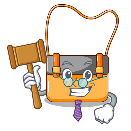 Judge beautiful menesengger bag fashion with caratoon vector illustrationのイラスト素材