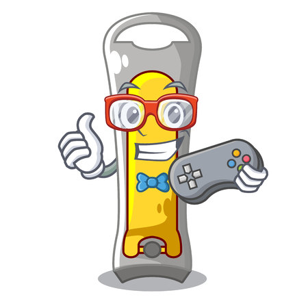 Gamer stainless steel nail cutter on cartoon vector illustrationのイラスト素材
