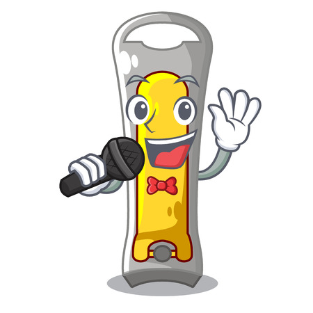 Singing stainless steel nail cutter on cartoon vector illustrationのイラスト素材