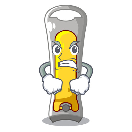 Angry stainless steel nail cutter on cartoon vector illustrationのイラスト素材