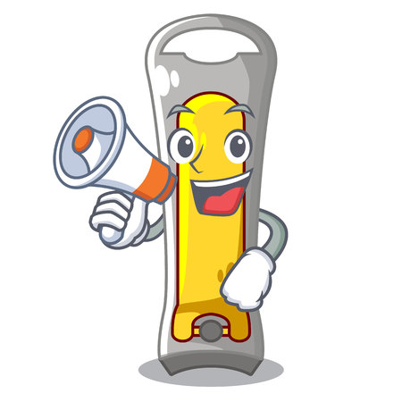 With megaphone nail cutter shape on a cartoon vector illustrationのイラスト素材