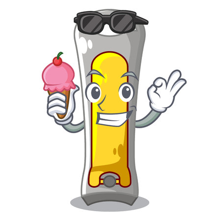 With ice cream nail cutter in isoslated on mascot mascot illustrationのイラスト素材