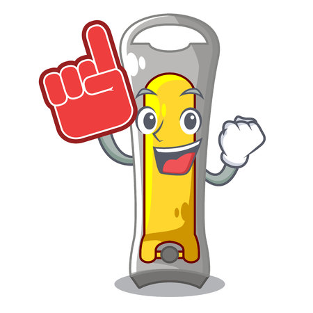 Foam finger nail cutter isolated on a character vector illustrationのイラスト素材