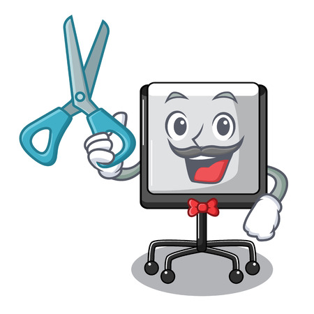 Barber prestation board chart blank on carttoon vector illustrationのイラスト素材