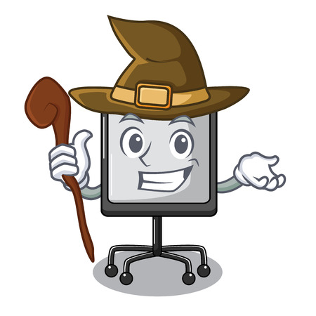 Witch presentation board cartoon on the floor vector illustrationのイラスト素材