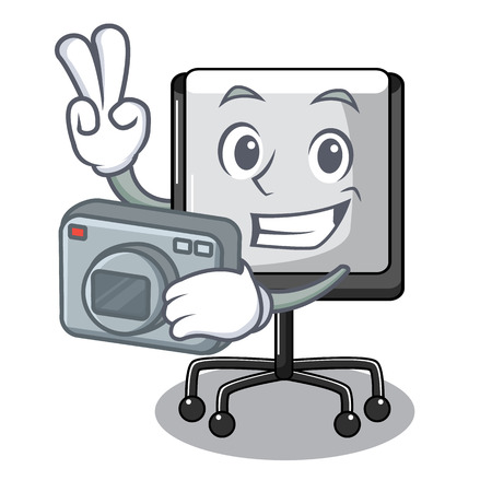 Photographer presentation board cartoon on the floor vector illustrationのイラスト素材