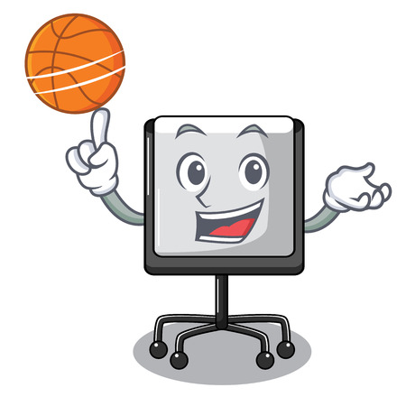 With basketball prestation board chart blank on carttoon vector illustrationのイラスト素材