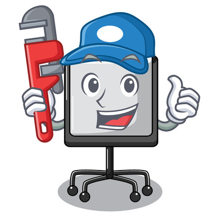 Plumber presentation board Isolated on a mascot vetor illustrationのイラスト素材