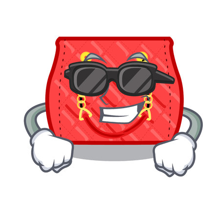 super coolsmall shoulder bag quilted by cartoon vector illustrationのイラスト素材