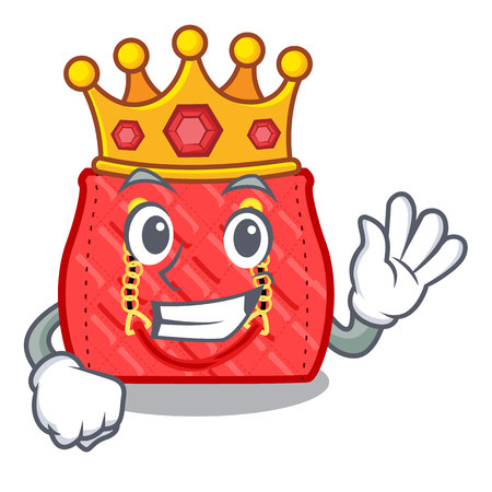 King fashion bag shoulder on women cartoon vector illustrationのイラスト素材
