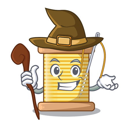 Witch thread bobbin isolated on a mascot vector illustrationのイラスト素材