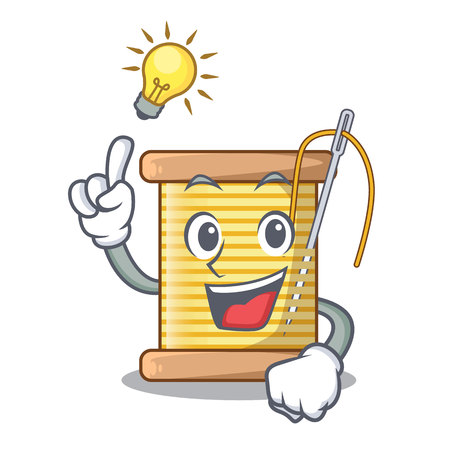 Have an idea thread spool in a shape cartoon vector illustrationのイラスト素材
