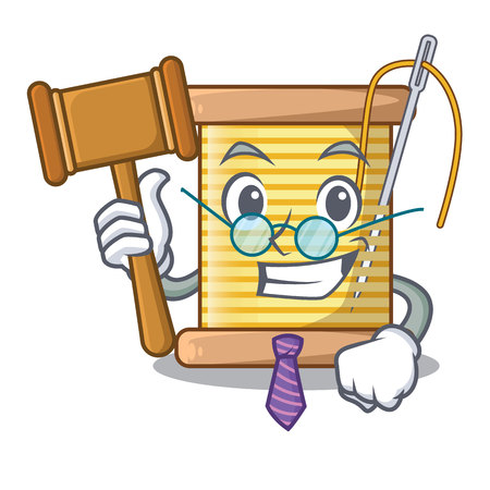 Judge thread spool in a shape cartoon vector illustrationのイラスト素材