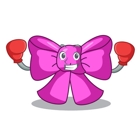 Boxing bow tie ribbon isolated on mascot vector illustrationのイラスト素材