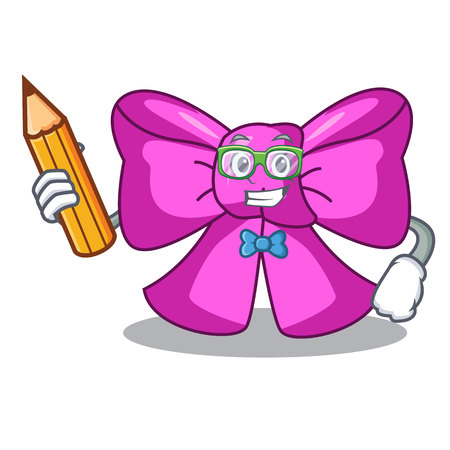 Student bow tie in a shape cartoon vector illustrationのイラスト素材