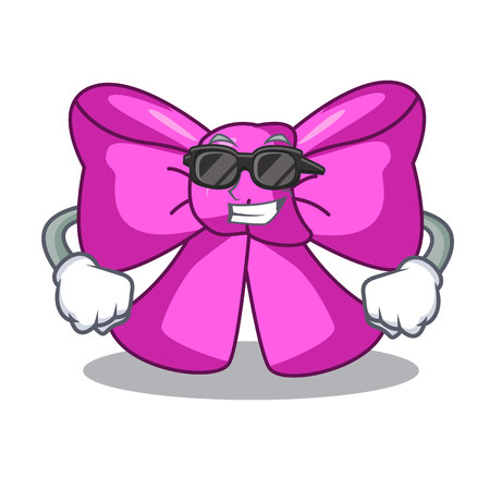 super coolbow tie in a shape cartoon vector illustrationのイラスト素材